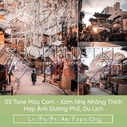03 Tone Màu Cam - Xám Nhẹ Nhàng Thích Hợp Ảnh Đường Phố, Ảnh Du Lịch (LR/XMP/DNG/CUBE)