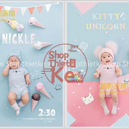 28 PSD Layout Ảnh Bìa Vui Nhộn Dành Cho Em Bé