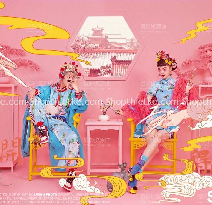 60 PSD Bao Gồm Typo Và Background Phong Cách China