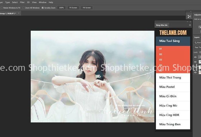 Panel Photoshop Gồm 35 Màu Dùng Để Blend Phong Cách Hàn – Nhật – Trung (Mac/Win)