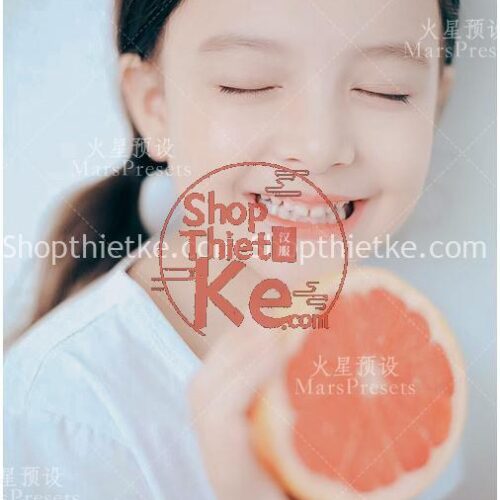 01 Preset Chân Dung Trẻ Em Chụp Indoor Tone Màu Hồng Trắng