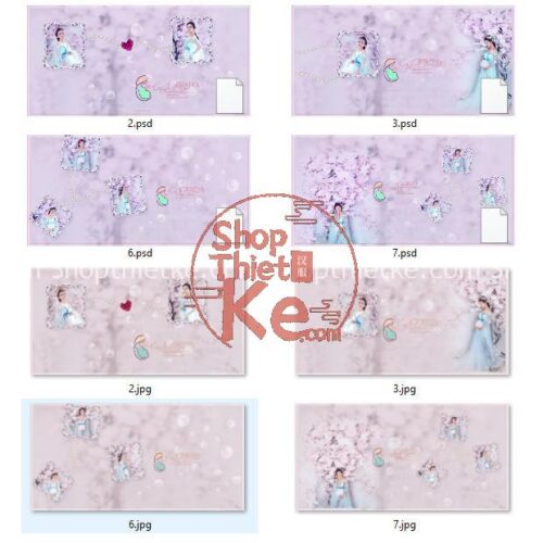 12 Kiểu Album Ảnh Chụp Mẹ Bầu -  Bao Gồm 96 PSD Full Layer