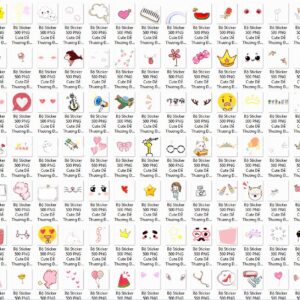 Bộ Sticker 500 PNG Cute Dễ Thương Để Ghép Ảnh