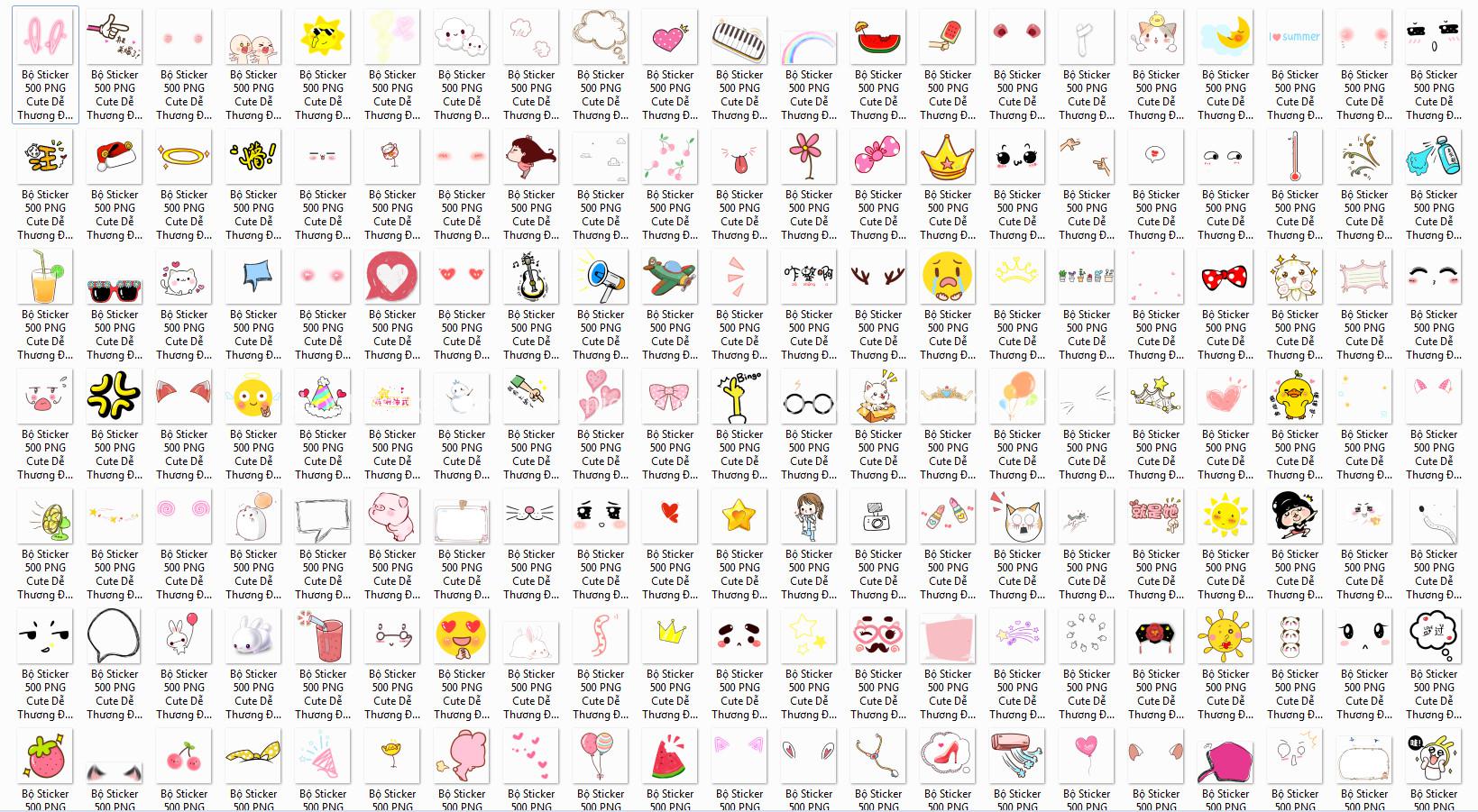 Bộ Sticker 500 Png Cute Dễ Thương Để Ghép Ảnh - Shop Thiết Kế - Cung Cấp  Tài Nguyên Thiết Kế Và Nhiếp Ảnh