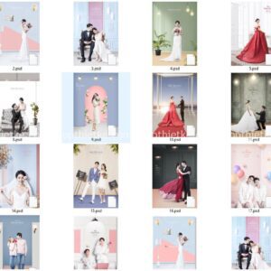 20 PSD Background Studio Ảnh Cưới Phong Cách Hàn Quốc 2020