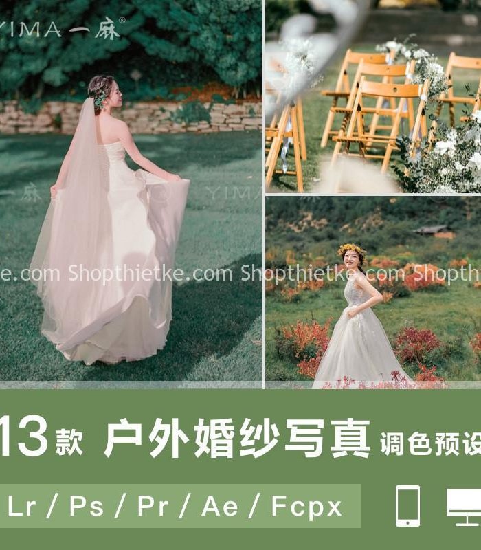 13 Preset Chuyên Dùng Cho Ảnh Cưới Từ Studio Chuyên Nghiệp (Lrtemplate, xmp, dng, cube)