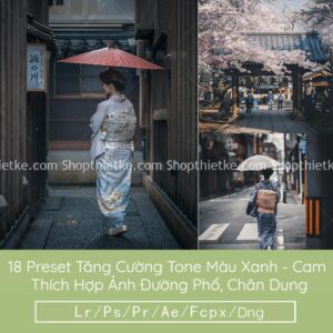18 Preset Tăng Cường Tone Màu Xanh - Cam Thích Hợp Ảnh Đường Phố, Chân Dung (LR/XMP/DNG/CUBE)