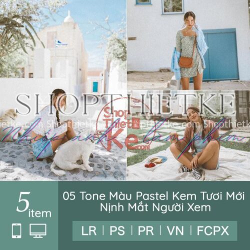 Bộ 05 Tone Màu STK Màu Pastel Kem Tươi Mới Nịnh Mắt Người Xem