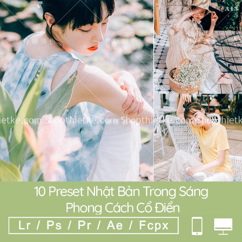 Sản Phẩm Đang Giảm Giá 508 10 Preset Nhật Bản Trong Sáng Phong Cách Cổ Điển (LR/XMP/DNG/CUBE)