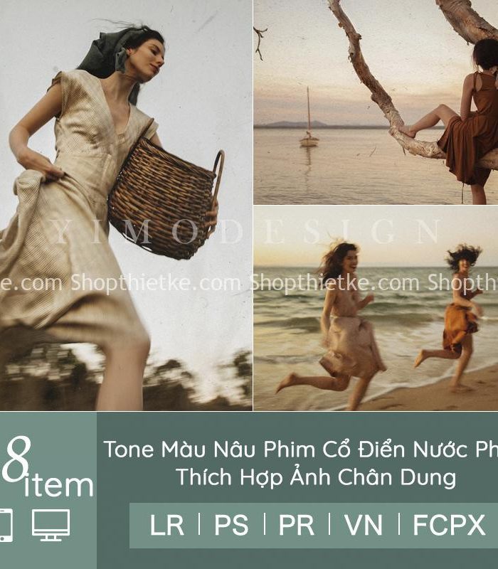 08 Tone Màu Nâu Phim Cổ Điển Nước Pháp - Thích Hợp Ảnh Chân Dung (LR/XMP/DNG/CUBE)