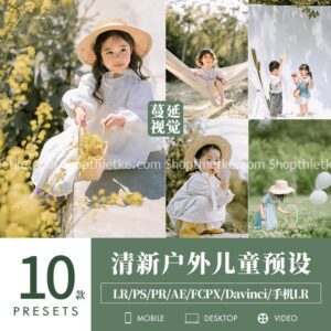 10 Preset Màu Tươi Tắn Thích Hợp Chụp Concept Trẻ Em, Gia Đình (LR/XMP/DNG/CUBE)