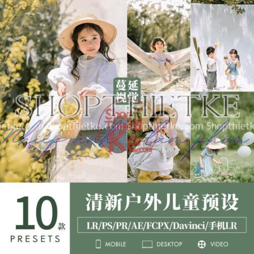 10 Preset Màu Tươi Tắn Thích Hợp Chụp Concept Trẻ Em, Gia Đình (LR/XMP/DNG/CUBE)