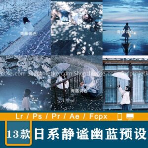 13 Tone Màu Xanh Tĩnh Lặng Phổ Biến Tại Nhật Bản (XMP/CUBE/DNG)