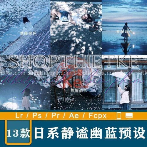 13 Tone Màu Xanh Tĩnh Lặng Phổ Biến Tại Nhật Bản (XMP/CUBE/DNG)