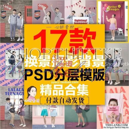 17 Mẫu Background Chụp Ảnh Cặp Đôi Tình Nhân (PSD/2.13Gb)