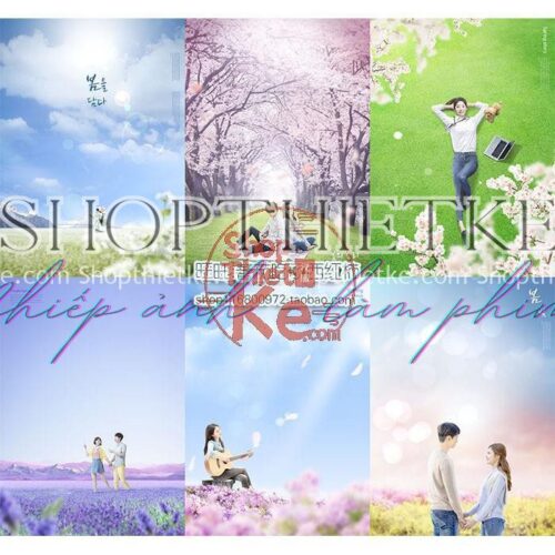 10 Background Chủ Đề Mùa Xuân, Bầu Trời Trong Xanh Ghép Ảnh Yêu Đương (PSD)