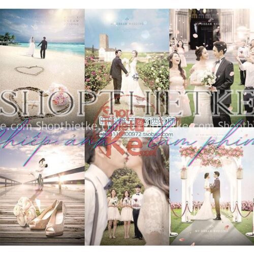 09 PSD Background Ảnh Cưới Phong Cách Hàn Quốc Đầy Đủ Layer