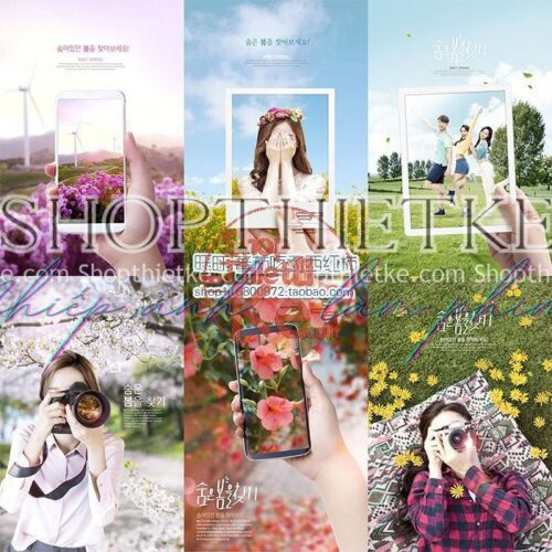 08 Mẫu Background Sáng Tạo Cho Ảnh Mùa Xuân (PSD)