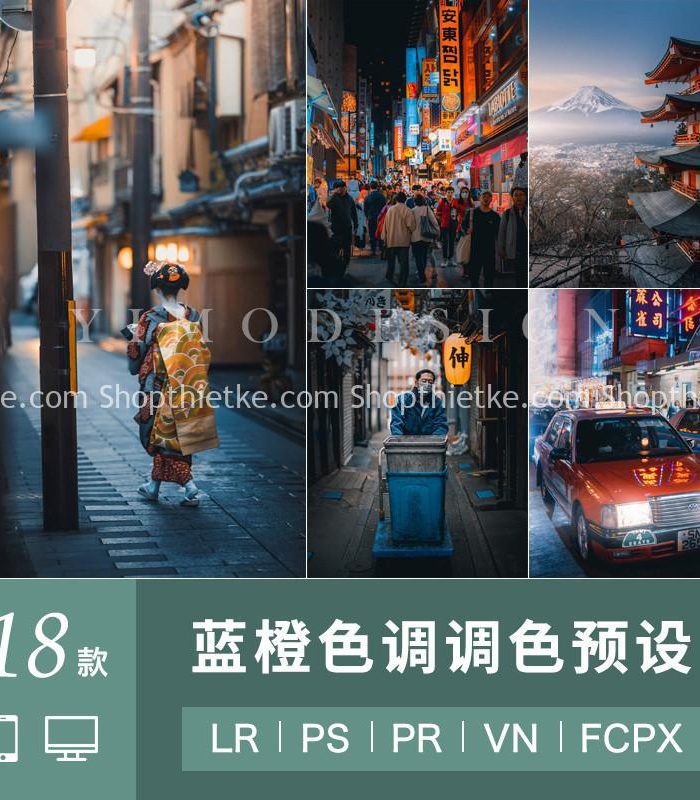18 Preset Tone Màu Cam - Xanh Lam Mê Hoặc Thích Hợp Ảnh Đường Phố (XMP/LR/DNG/CUBE)