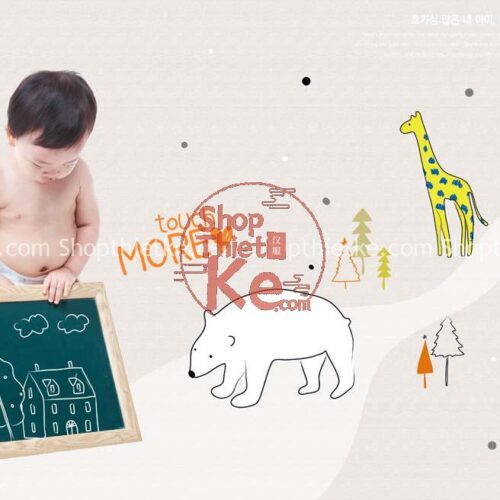 10 Mẫu Background PSD Ghép Ảnh Baby Studio (PSD)
