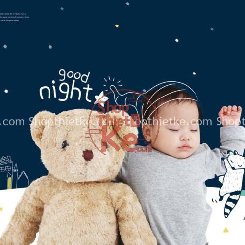 10 Mẫu Background PSD Ghép Ảnh Baby Studio (PSD)