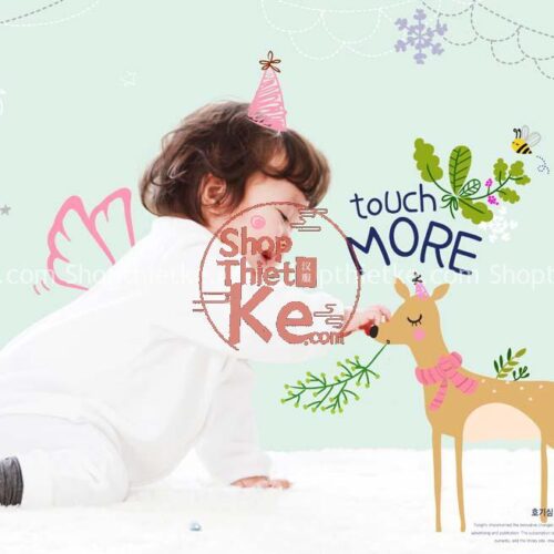 10 Mẫu Background PSD Ghép Ảnh Baby Studio (PSD)