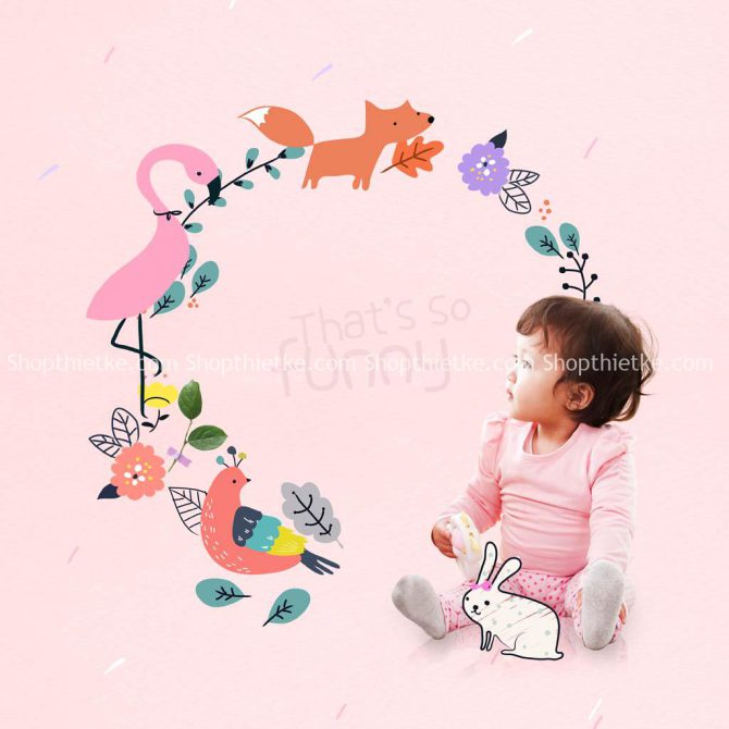 10 Mẫu Background PSD Ghép Ảnh Baby Studio (PSD)