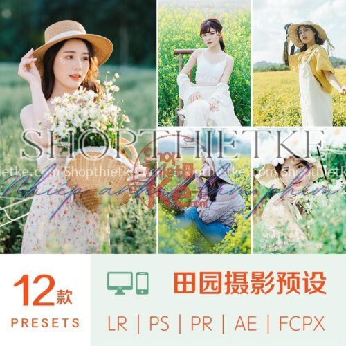 12 Preset Trong Trẻo, Tươi Tắn Thích Hợp Ảnh Chụp Chân Dung Thiên Nhiên, Hoa Lá (XMP/DNG/CUBE)