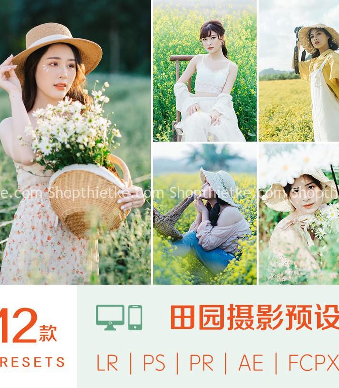 12 Preset Trong Trẻo, Tươi Tắn Thích Hợp Ảnh Chụp Chân Dung Thiên Nhiên, Hoa Lá (XMP/DNG/CUBE)