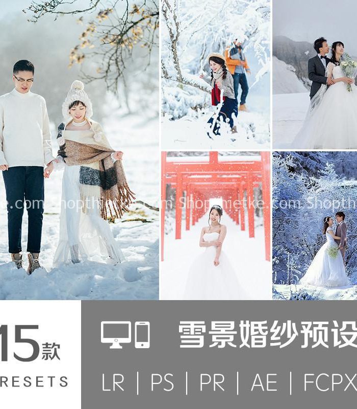 15 Tone Màu Thích Hợp Ảnh Chụp Chân Dung - Ảnh Cưới Mùa Đông (XMP/LR/CUBE/DNG)