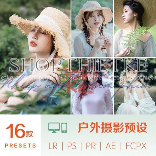 16 Tone Màu Xanh Dịu Nhẹ Thích Hợp Ảnh Chụp Chân Dung Ngoài Trời Với Hoa Lá (XMP/DNG/CUBE)