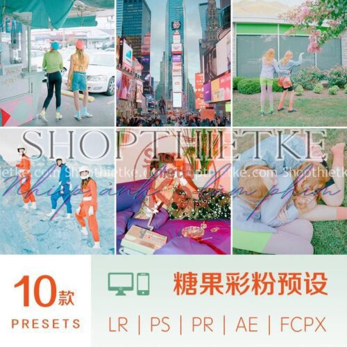 10 Tone Màu Rực Rỡ Phong Cách Kẹo Ngọt Macaron Từ Taobao (XMP/DNG/CUBE)