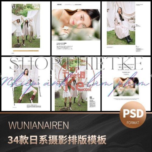 34 Mẫu Album Ảnh Chân Dung Phong Cách Nhật Bản Nhẹ Nhàng, Lịch Lãm (PSD Kèm Font)