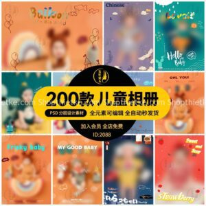 100 Mẫu PSD Trang Trí Ảnh Baby Chụp Studio Dễ Thương, Bắt Mắt (PSD)