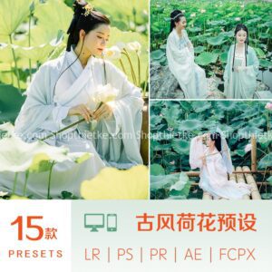 15 Tone Màu Xanh Nhẹ Nhàng Thích Hợp Concept Cổ Trang Và Ao Sen (XMP/LR/DNG/CUBE Kèm Khói)