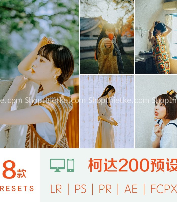 08 Tone Màu Nhật Bản Kodak 200 Phù Hợp Ảnh Chân Dung Ngoại Cảnh (XMP/DNG/CUBE)