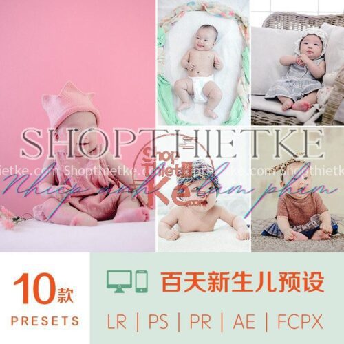 10 Tone Màu Chụp Ảnh Sơ Sinh Trong Nhà Tone Màu Trong Trẻo (XMP/LR/DNG/CUBE)