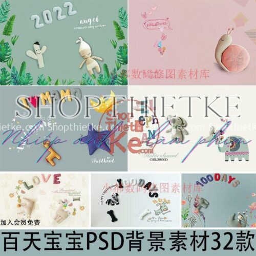 32 Mẫu Background Ảnh Baby Chụp Studio Cute Mới Nhất 2022 (PSD)