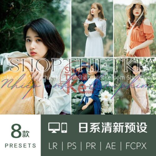 08 Tone Màu Nhật Bản Tươi Và Trong Sáng Thích Hợp Ảnh Chân Dung Ngoài Trời (LR/PS/PR/AE/FPCX)