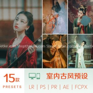 15 Preset Thích Hợp Ảnh Cổ Trang Trong Nhà, Studio Tone Màu Retro (XMP/LR/DNG/CUBE)