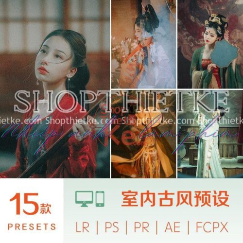 15 Preset Thích Hợp Ảnh Cổ Trang Trong Nhà, Studio Tone Màu Retro (XMP/LR/DNG/CUBE)