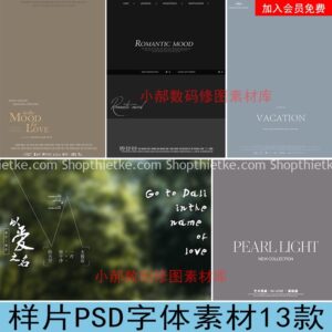 13 PSD Text Bìa Tạp Chí Lãng Mạn Nhiều Phong Cách Khác Nhau