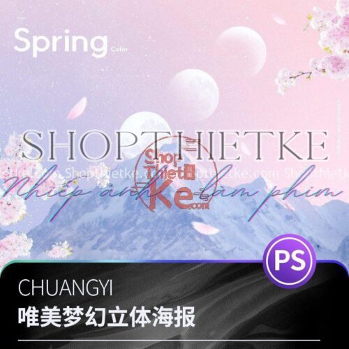 14 Background Chủ Đề Mùa Xuân Với Tone Màu Pastel Hút Mắt Người Xem (PSD)