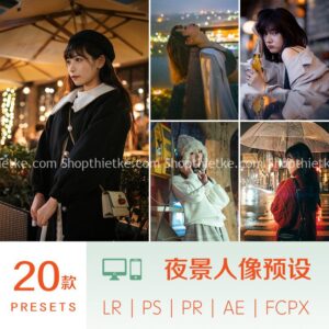 20 Tone Màu Phong Cách Nhật Bản Thích Hợp Ảnh Chụp Chân Dung Ban Đêm (XMP/LR/DNG/CUBE)