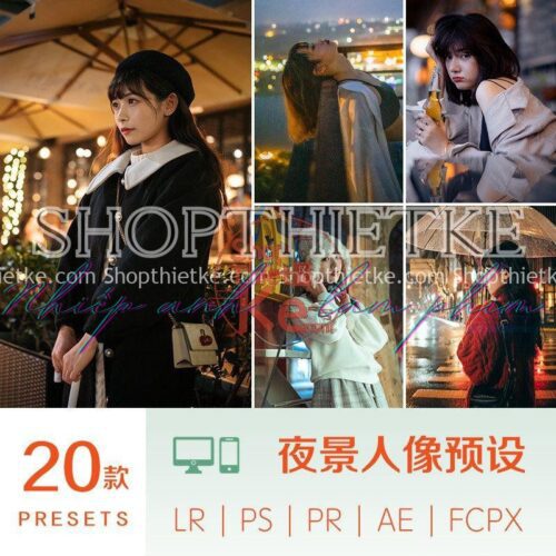 20 Tone Màu Phong Cách Nhật Bản Thích Hợp Ảnh Chụp Chân Dung Ban Đêm (XMP/LR/DNG/CUBE)