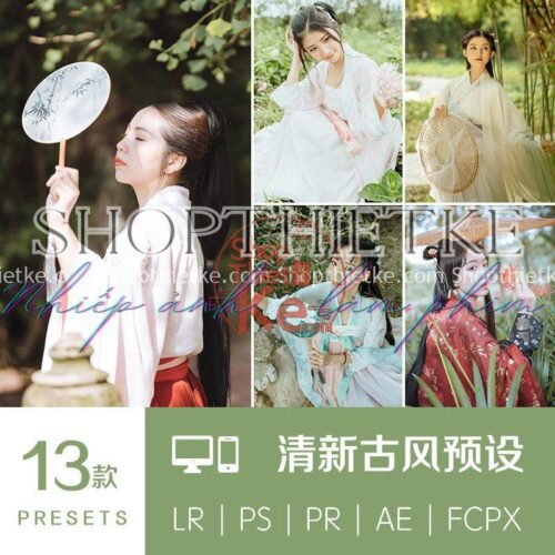 13 Tone Màu Thích Hợp Concep Cổ Trang, Cổ Phục Tone Màu Tươi Trẻ (XMP/LR/DNG/CUBE)