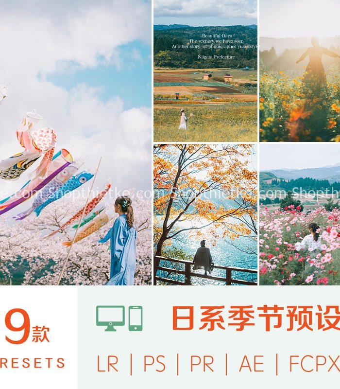 09 Tone Màu Thích Hợp Ảnh Xuân – Hạ – Thu Phong Cách Nhật Bản (XMP/DNG/CUBE)