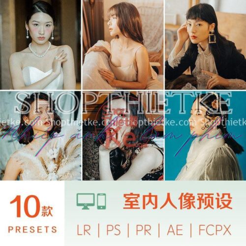 10 Tone Màu Chụp Ảnh Studio Trong Nhà Phong Cách China (XMP/LR/DNG/CUBE)