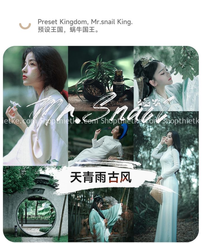 09 Tone Màu Tianqingyu Phong cách Cổ Xưa Đầy Cảm Xúc (XMP/LR/DNG/CUBE)