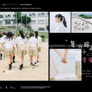 45 Kiểu Bìa Tạp Chí Phong Cách Nhật Bản Thích Hợp Ảnh Kỷ Yếu, Ảnh Cưới (PSD)